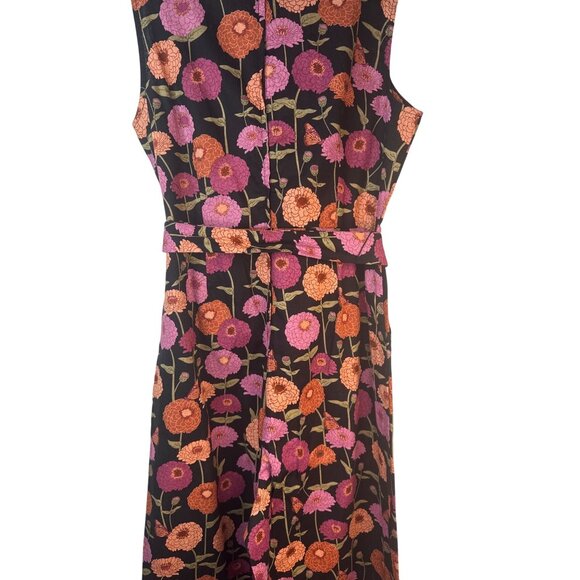 Princess Highway Floral Size 8 Linen Blend Jumpsuit Belt Black Multicolor NWT - Picture 9 of 13